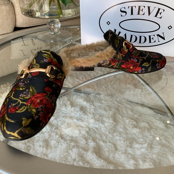 Steve Madden Size 6 Jill Floral Mule Loafer. Excellent pre-like be condition. - Picture 7 of 9